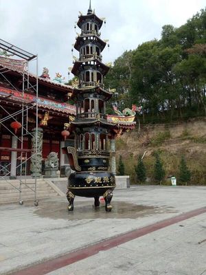 兴隆法器 宝鼎价格 寺庙定制铜宝鼎 温州五层铁宝鼎 道观九层铁宝鼎