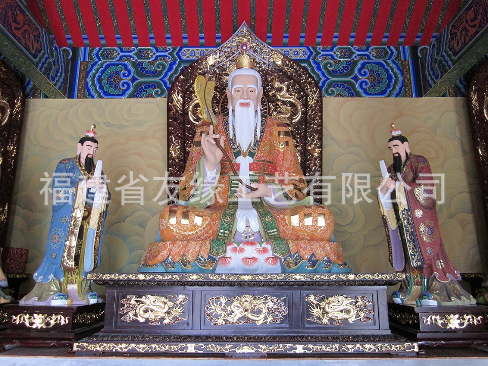 【专业生产 道教三清祖师 天然生漆工艺彩绘 太上老君道教神像批发】价格,厂家,图片,漆器工艺品,福建省友缘工艺-